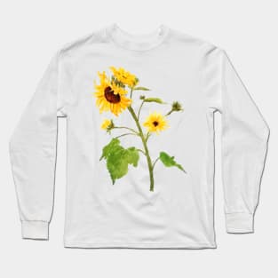 one yellow sunflower Long Sleeve T-Shirt